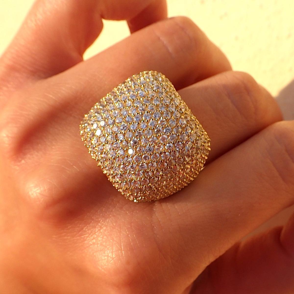 Women's Golden Cushion Ring | Mineralgems ✩ Studio – image 2
