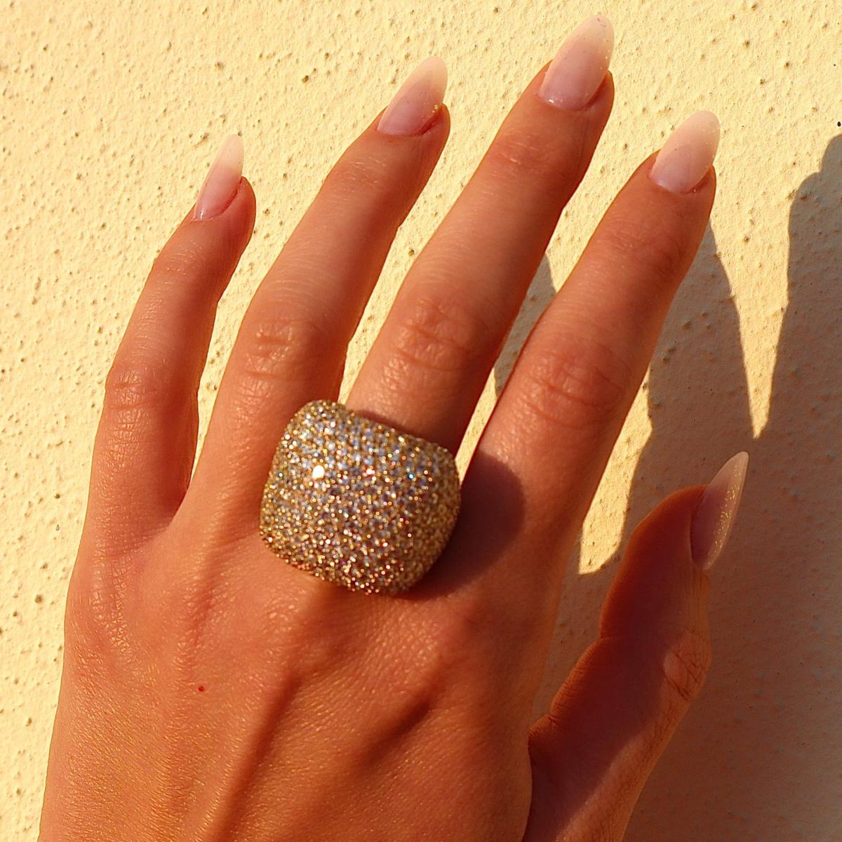 Women's Golden Cushion Ring | Mineralgems ✩ Studio – image 5