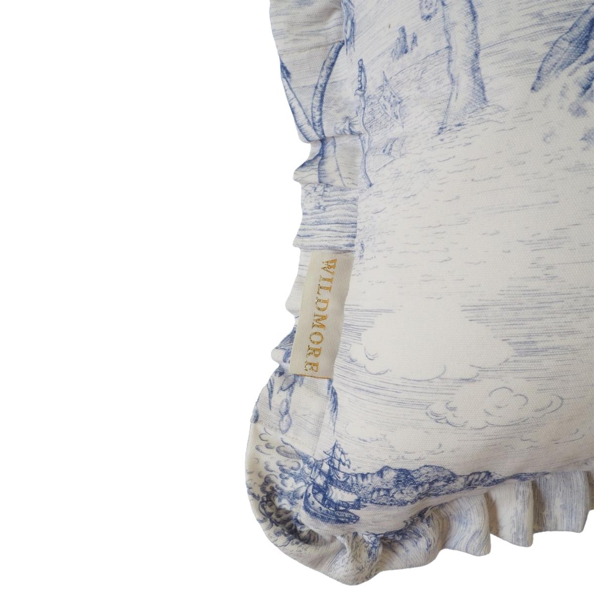 Blue / White Navigo Navy Pleat Cushion Wildmore – image 4