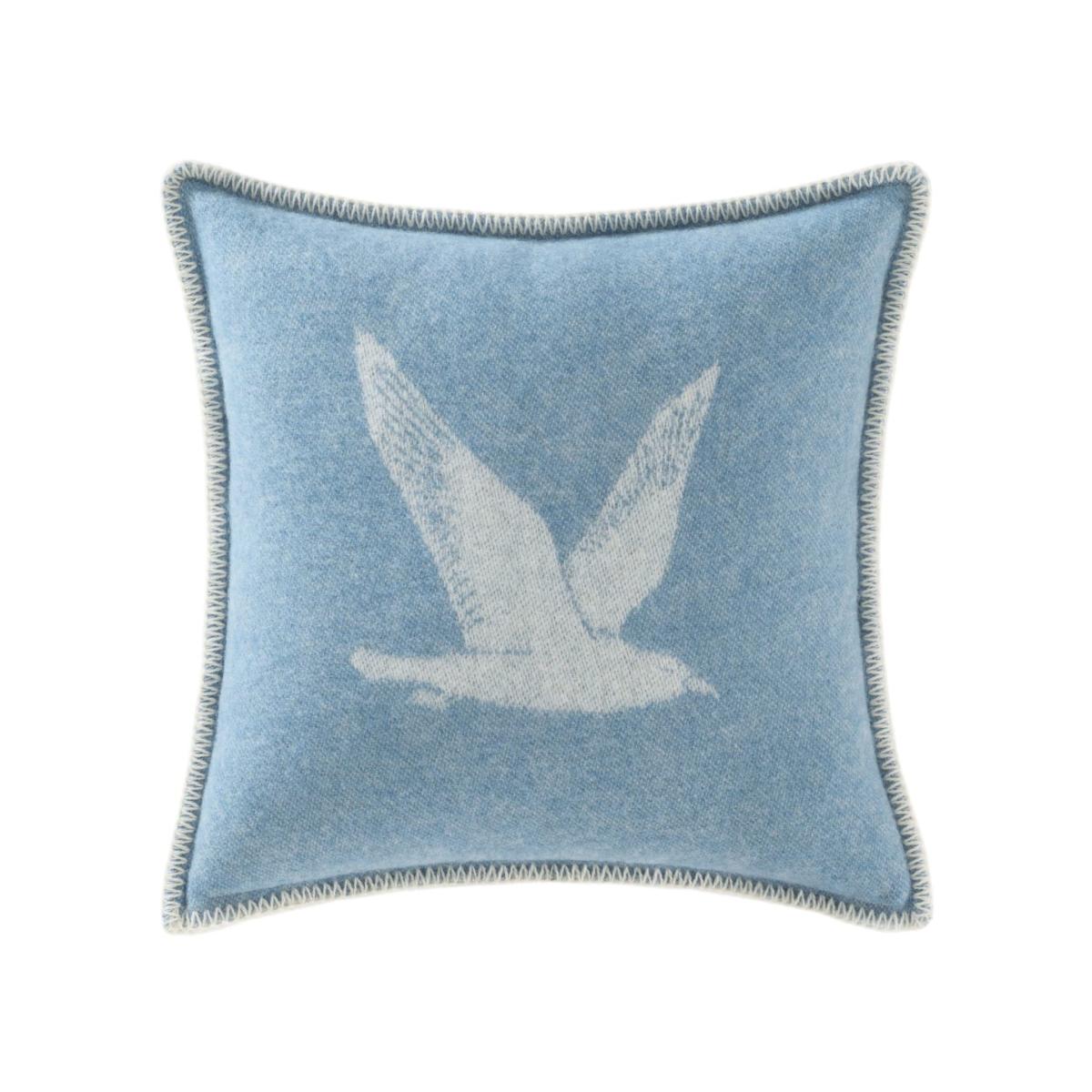 Blue / White Seagulls Wool Cushion J. j.textile – image 2