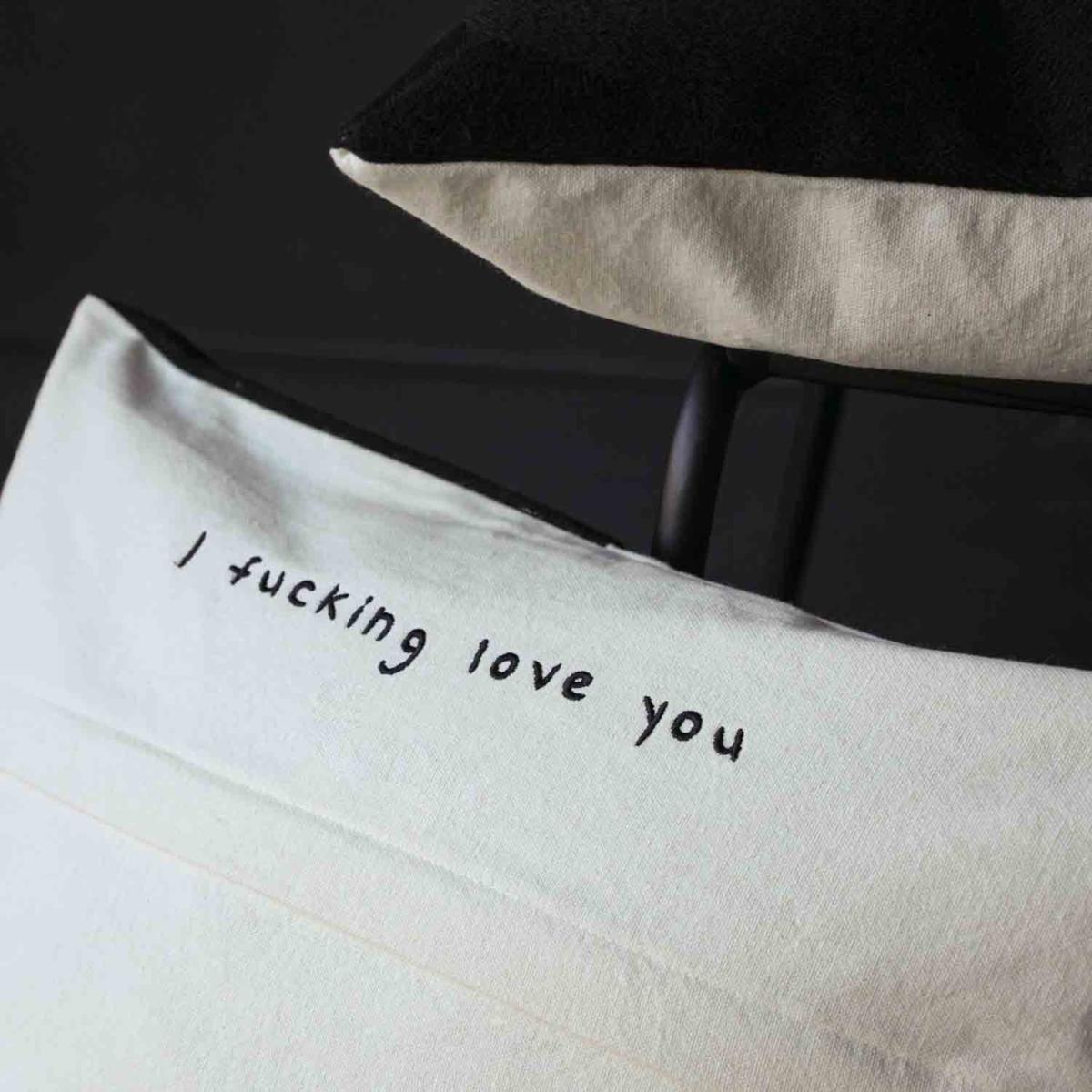 White I Fucking Love You Monochrome Cushion Rockett St George – image 3