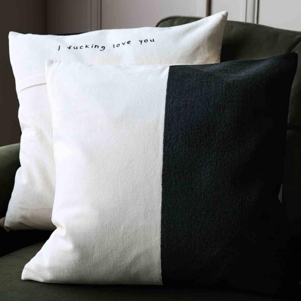 White I Fucking Love You Monochrome Cushion Rockett St George – image 4