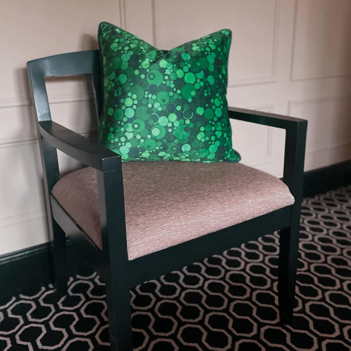 Green Fizz Supreme Malachite Velvet Cushion The Curious Department – image 2