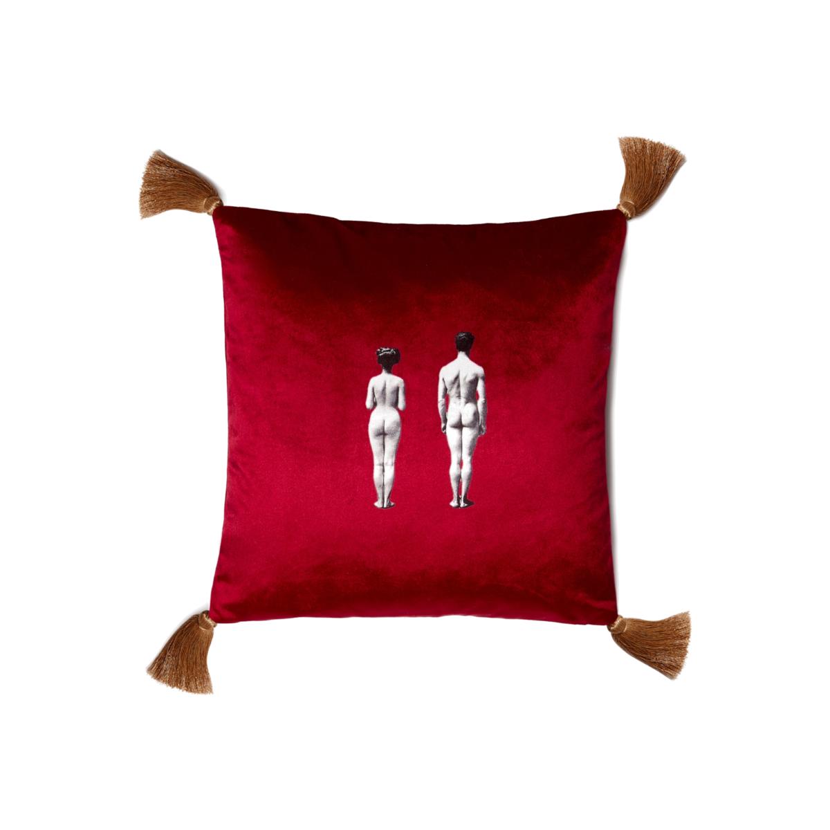 Models Velvet Cushion Deep Berry Red Melody Rose London – image 1