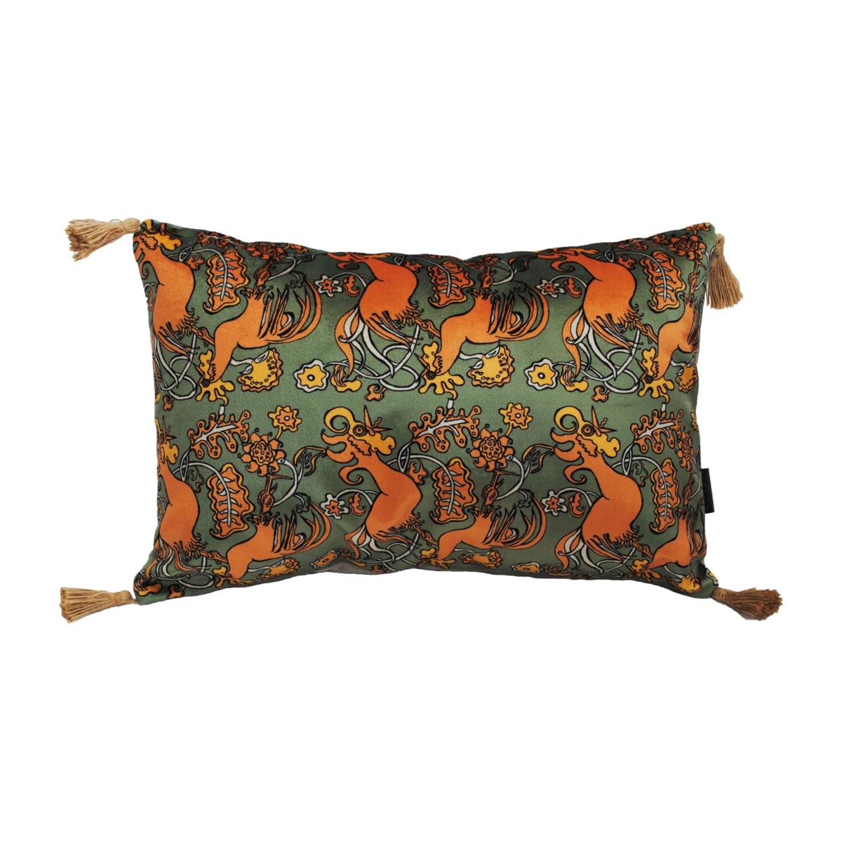 The Country Chicken Green Rectangle Cushion Laura B Interiors – image 1