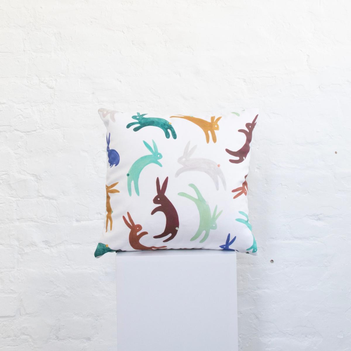 Rabbits Organic Cotton Cushion Rosanna Corfe – image 3