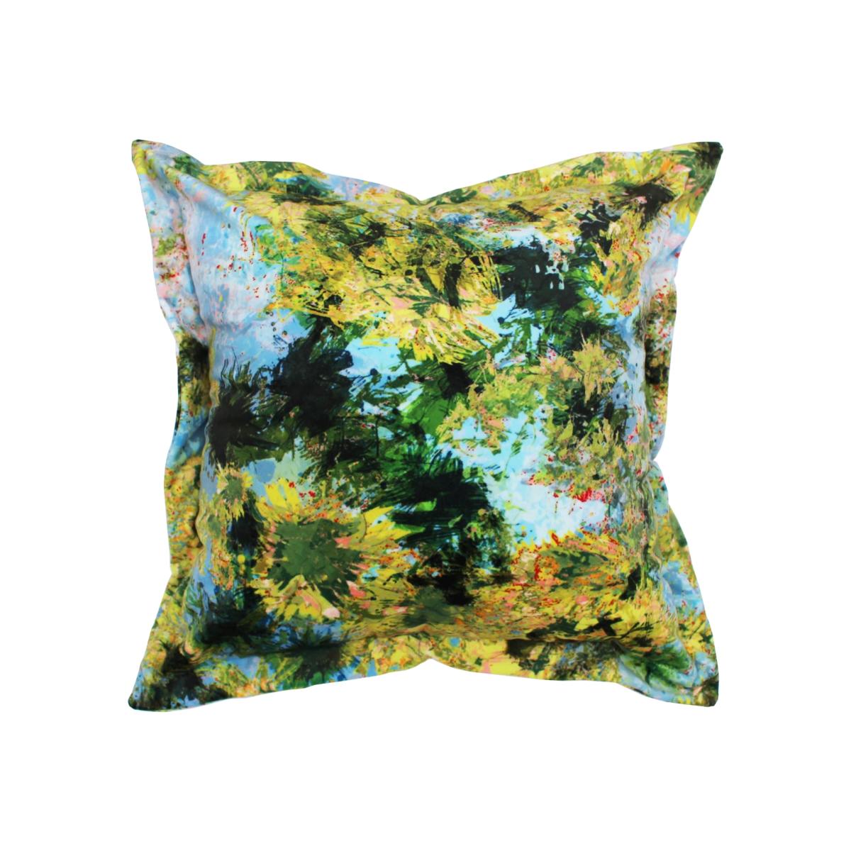 Green Canopy Velvet Cushion Medium Emily Laura Designs