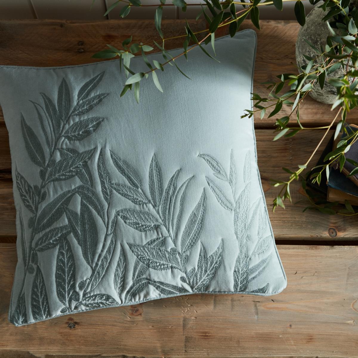 Blue Kew Gardens Laurus Cushion Olive 50X50Cm Pure Table Top – image 3