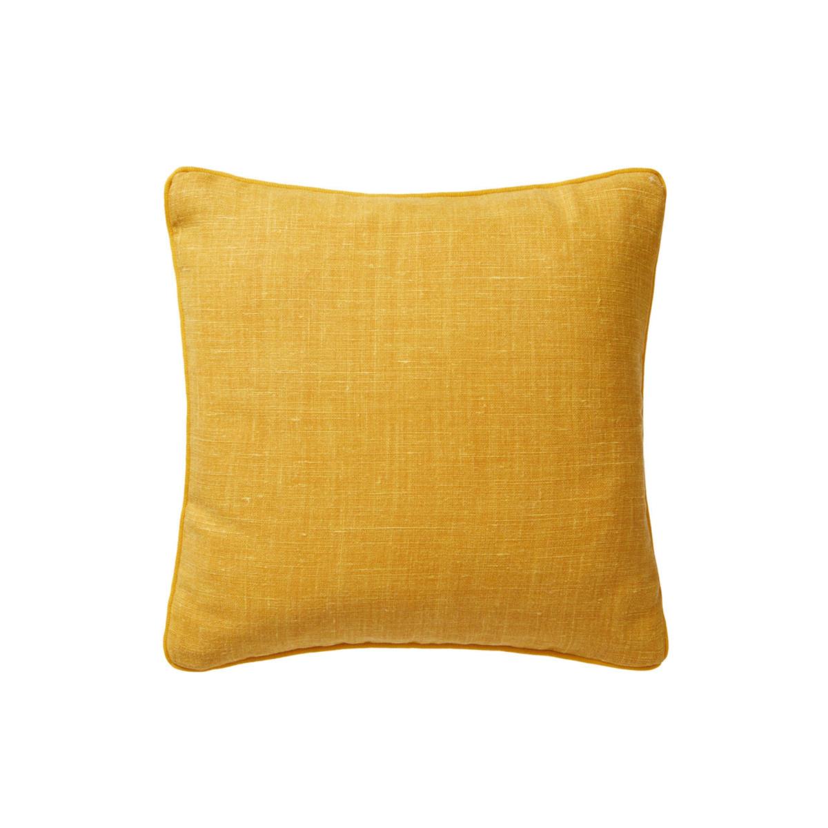 Neutrals / Yellow / Orange Lino Reversible Cushion One Size Fameed Khalique Ltd – image 4
