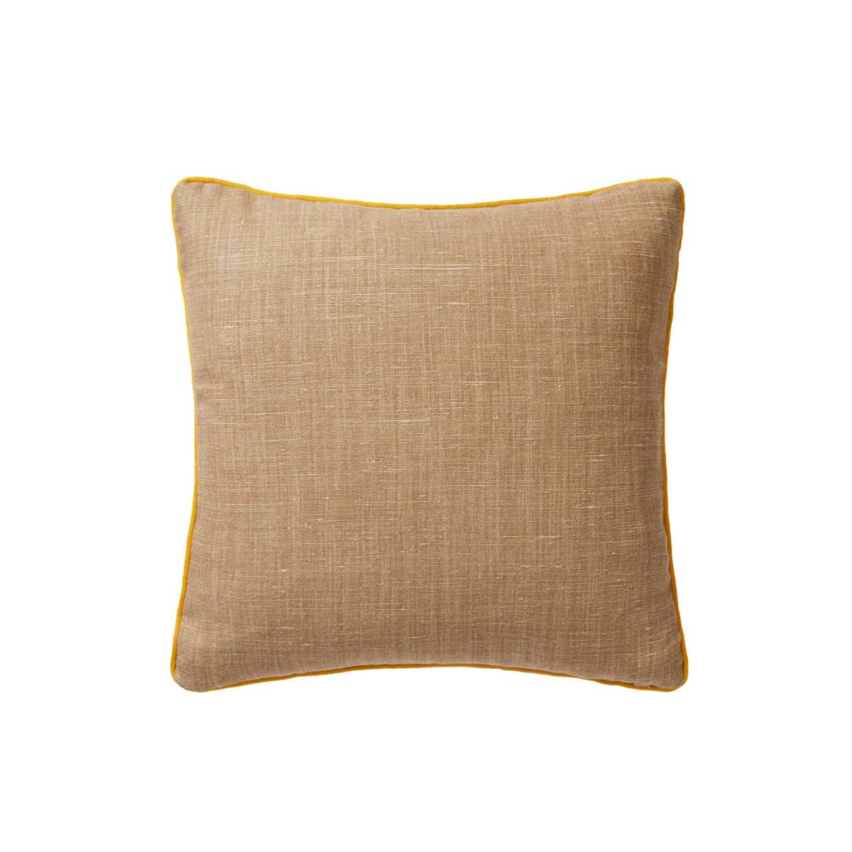 Neutrals / Yellow / Orange Lino Reversible Cushion One Size Fameed Khalique Ltd – image 6