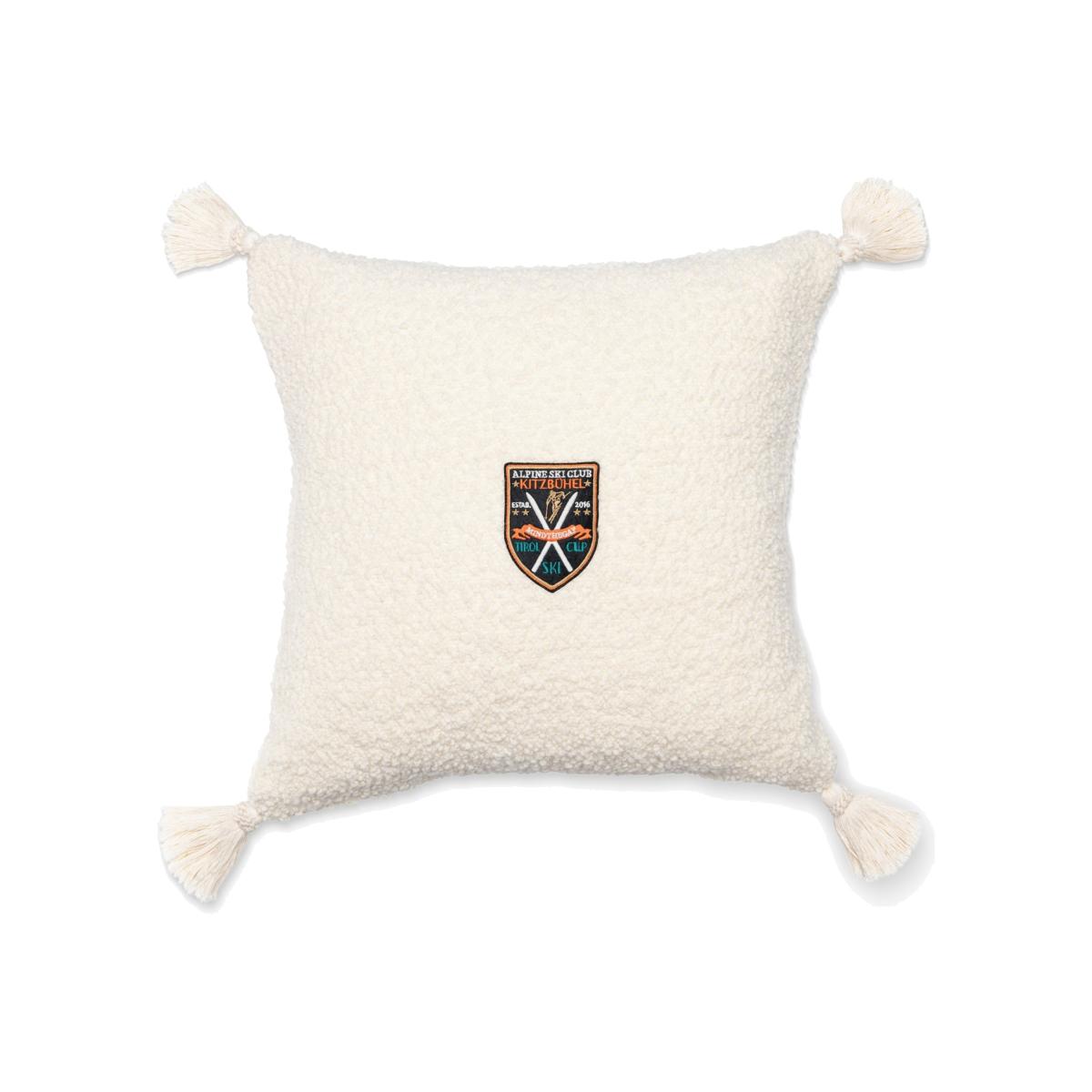 White Schaffel Square Cushion By Mindthegap – image 1