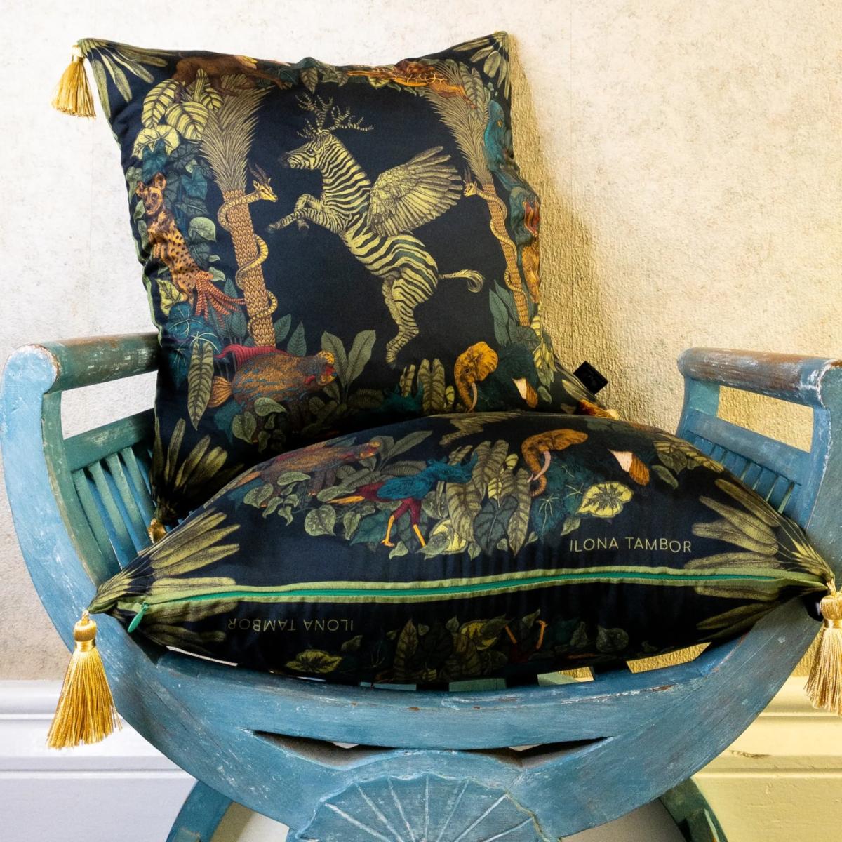 Green Silk Cushion The Beauty Of Diversity Ilona Tambor – image 4
