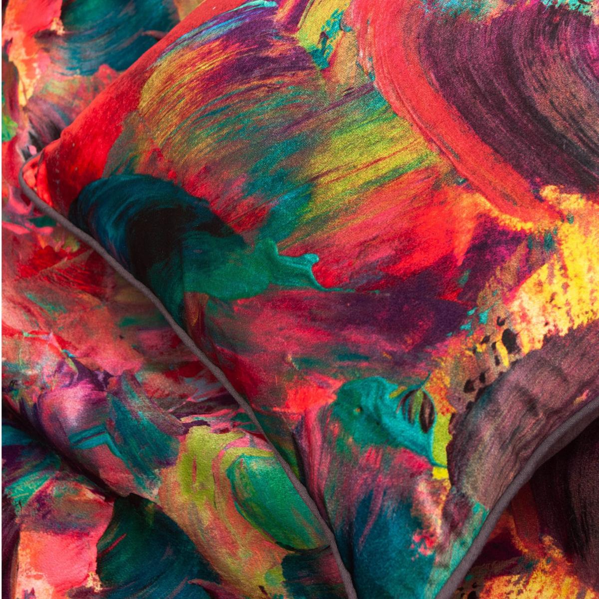 Pink / Purple / Black Emerald Streaks Velvet Cushion Susi Bellamy – image 4