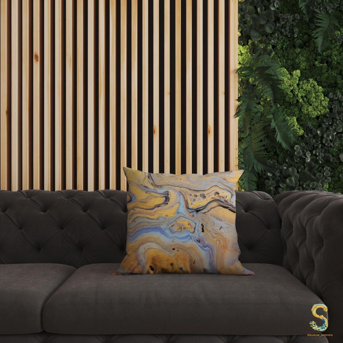 Earthy Cotton Square Cushion With Filling Sukiw Design – image 2