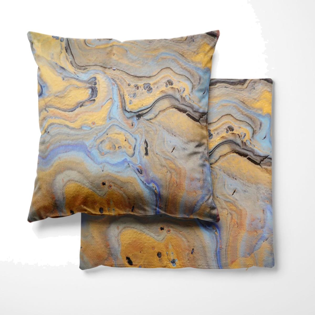 Earthy Cotton Square Cushion With Filling Sukiw Design – image 1