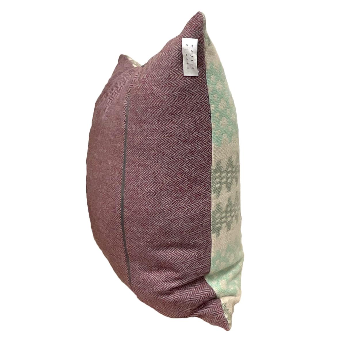 Caernarfon Raspberry Square Cushion Majeda Clarke – image 2