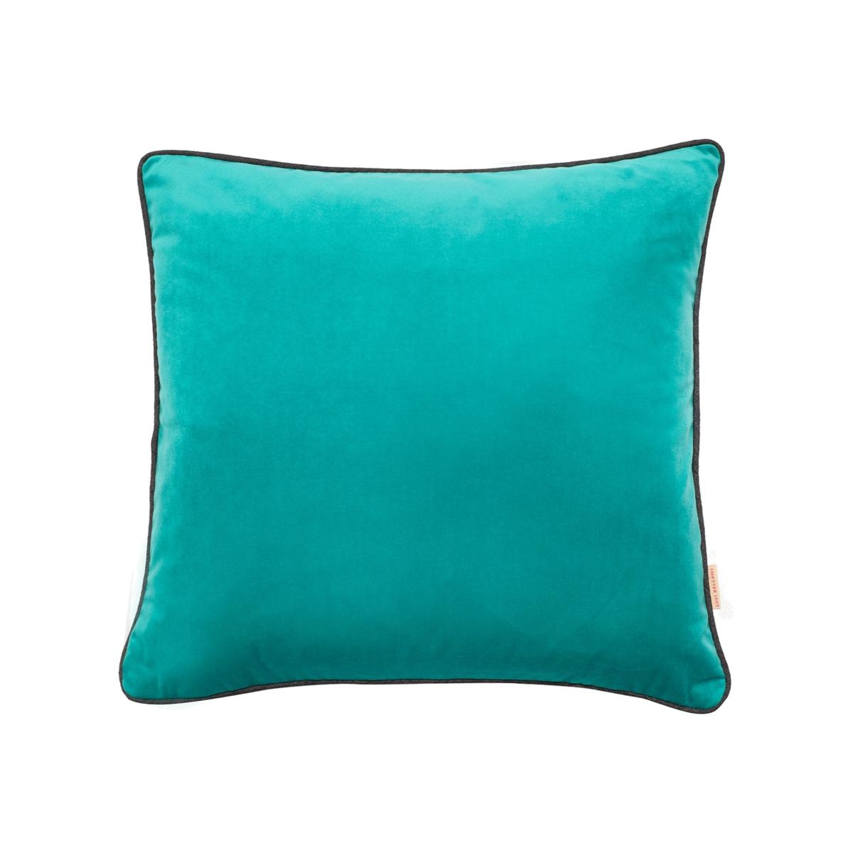 Green / Black / Blue Jade Velvet Cushion Susi Bellamy – image 1