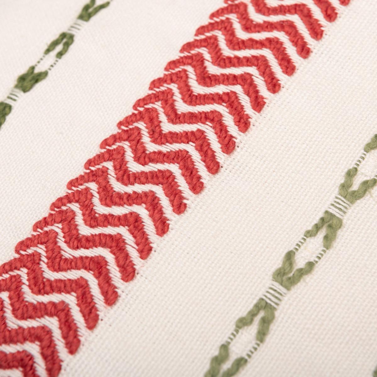 Green / White / Red Handwerklich Square Cushion By Mindthegap – image 3