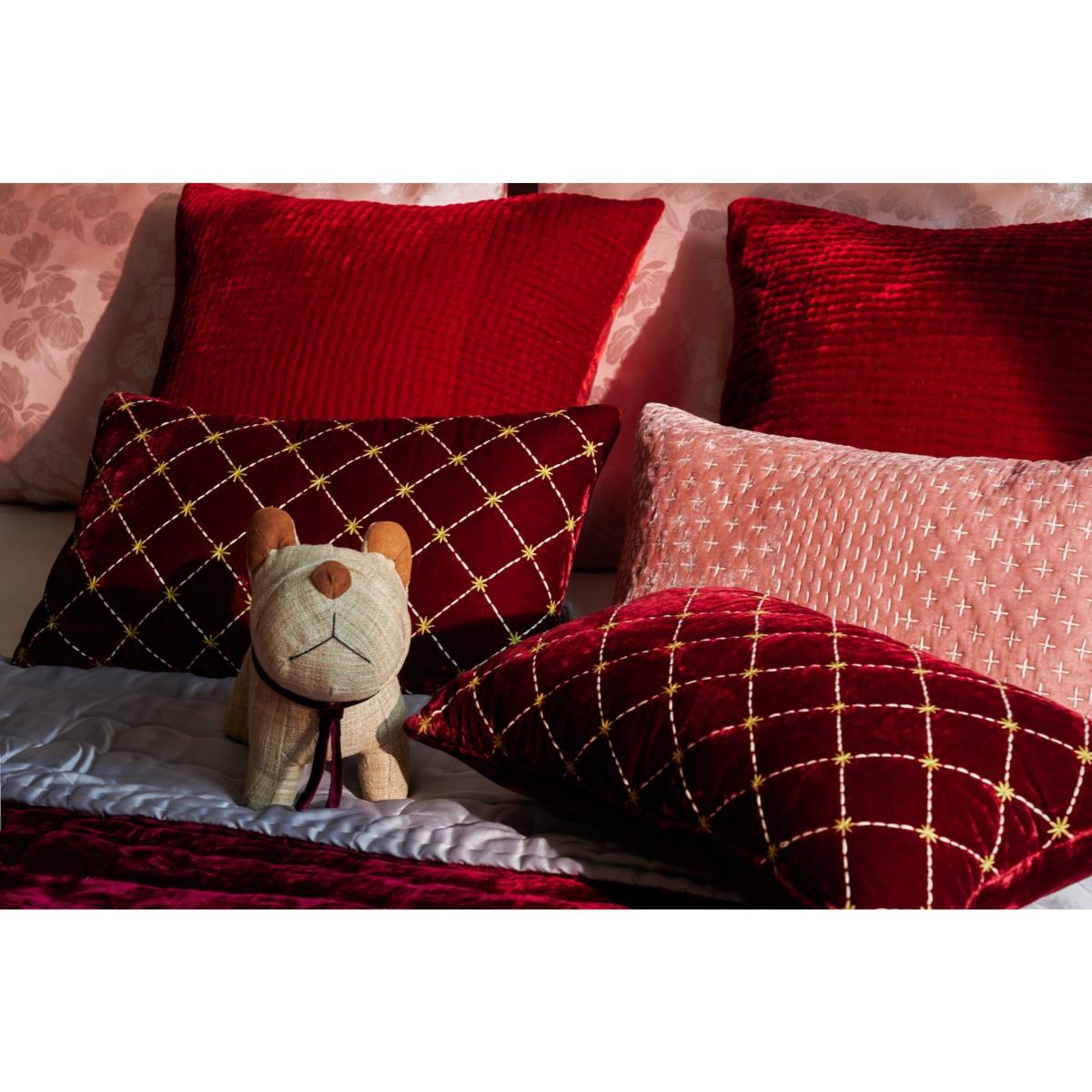 Saigon Cushion - Rosewood Red One Size The Annam House – image 2