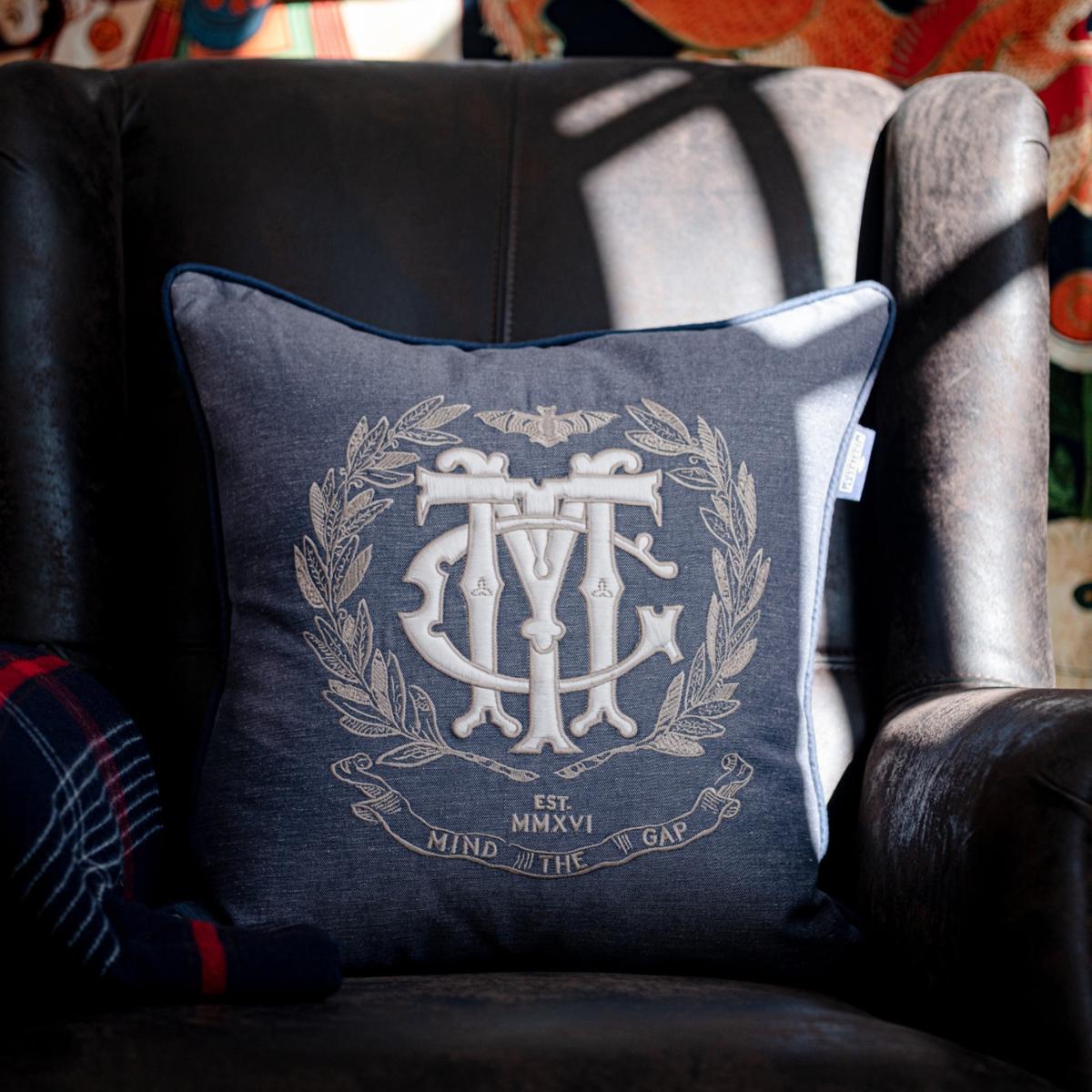 Gold / Blue / White Mtg Bullion Cushion By Mindthegap – image 3
