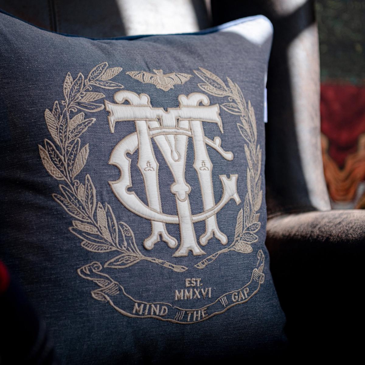 Gold / Blue / White Mtg Bullion Cushion By Mindthegap – image 4