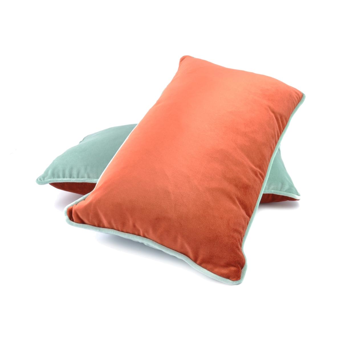 Red & Blue Velvet Cushion David Watson – image 1
