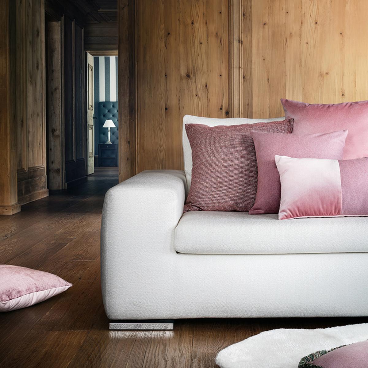 Pink / Purple Wool Pink Cushion Large Size Lo Decor – image 2