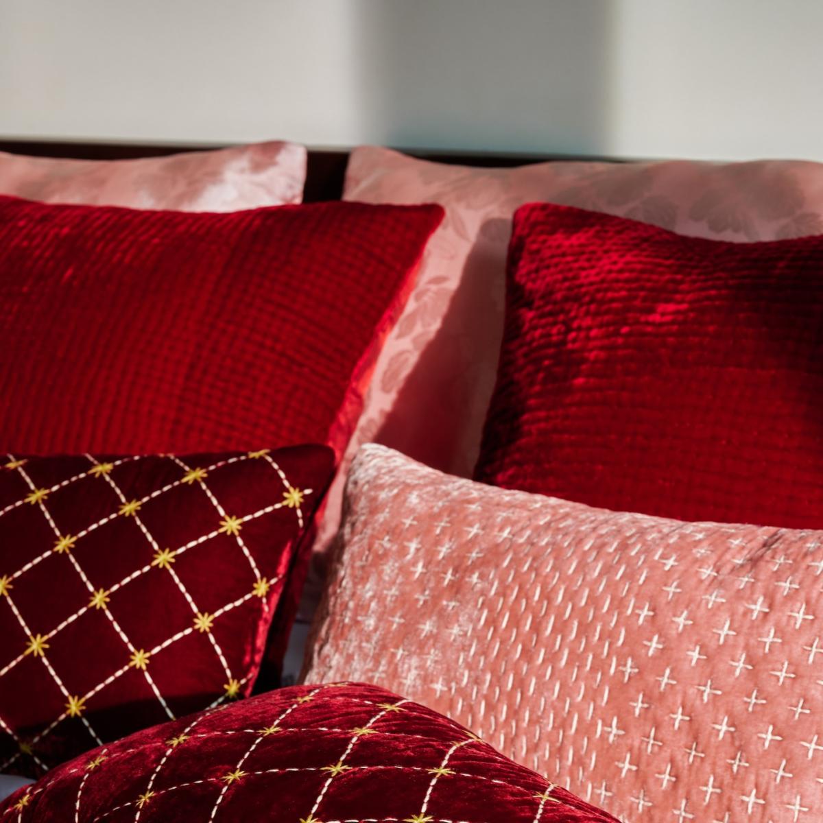 Hanoi Cushion - Burgundy- Small The Annam House – image 2
