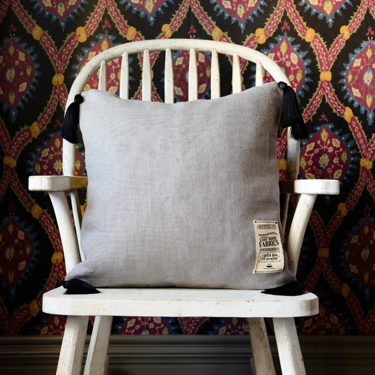 Frost Grey Linen Cushion By Mindthegap – image 2