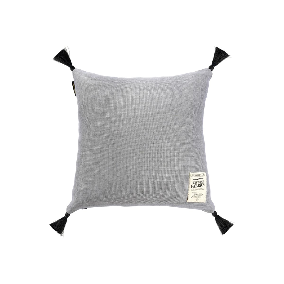 Frost Grey Linen Cushion By Mindthegap – image 1