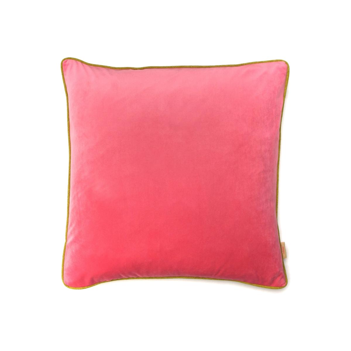 Yellow / Orange / Pink Pale Pink Velvet Cushion Susi Bellamy – image 1