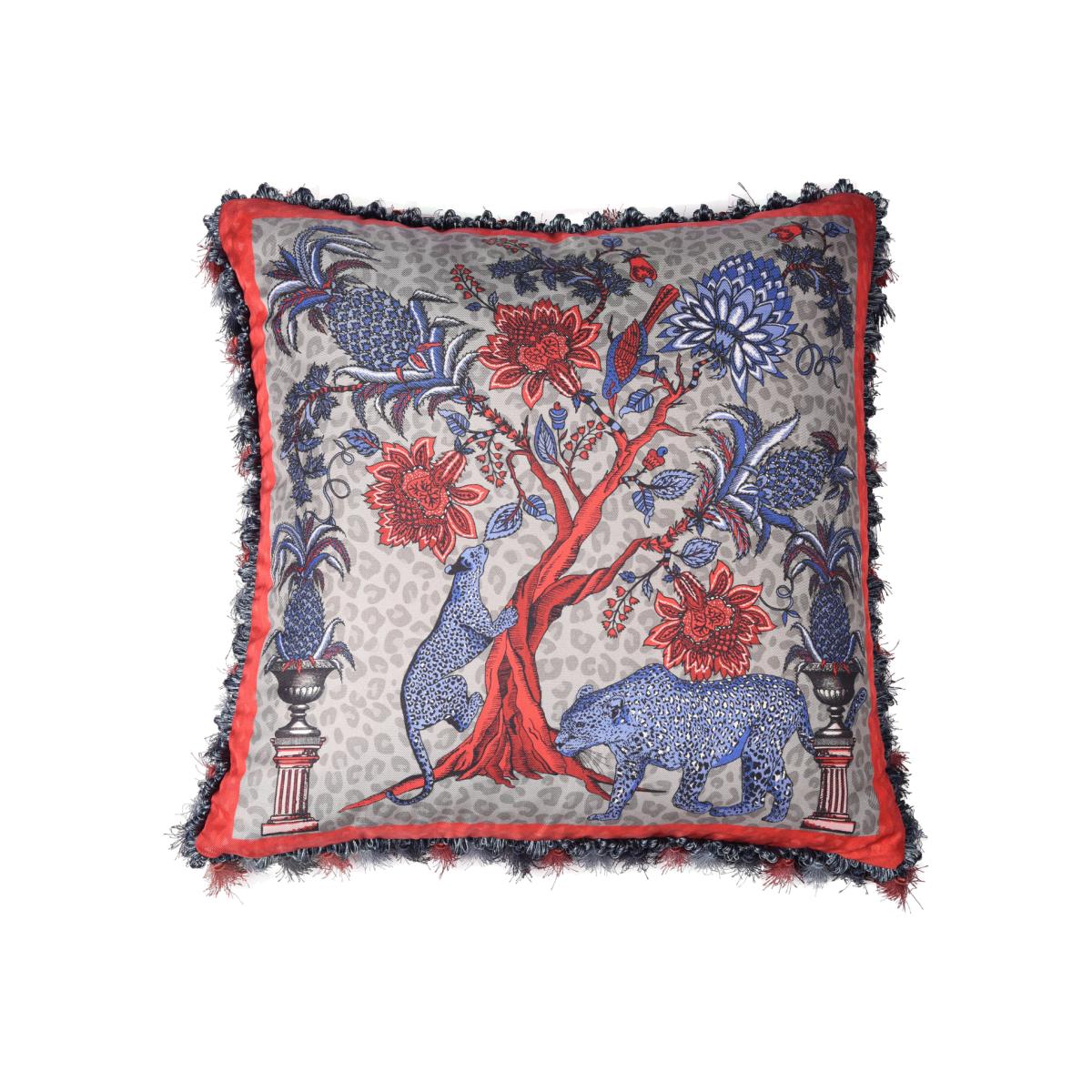 Pine Tree Silk Cushion Bivain