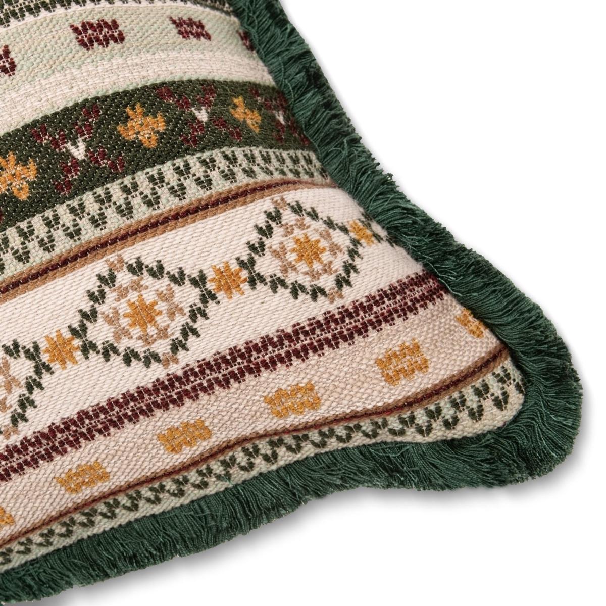 Brown / Green / Yellow Gaisstein Square Cushion By Mindthegap – image 3