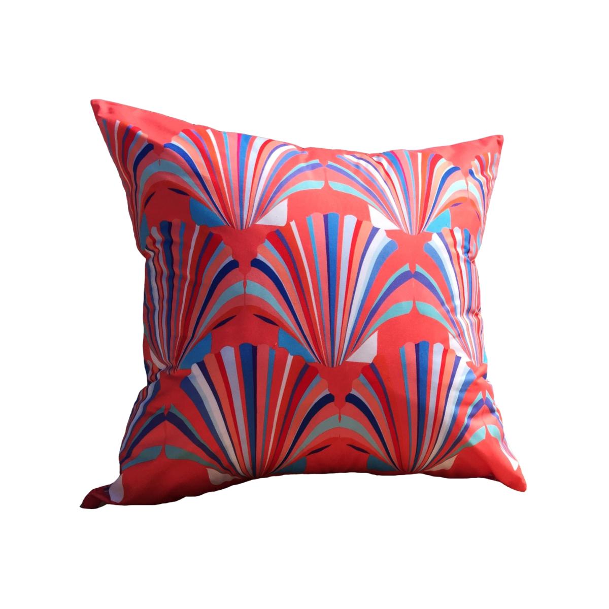 Yellow / Orange Coral Weatherproof Shell Deco Cushion Chloe Croft London Limited – image 1