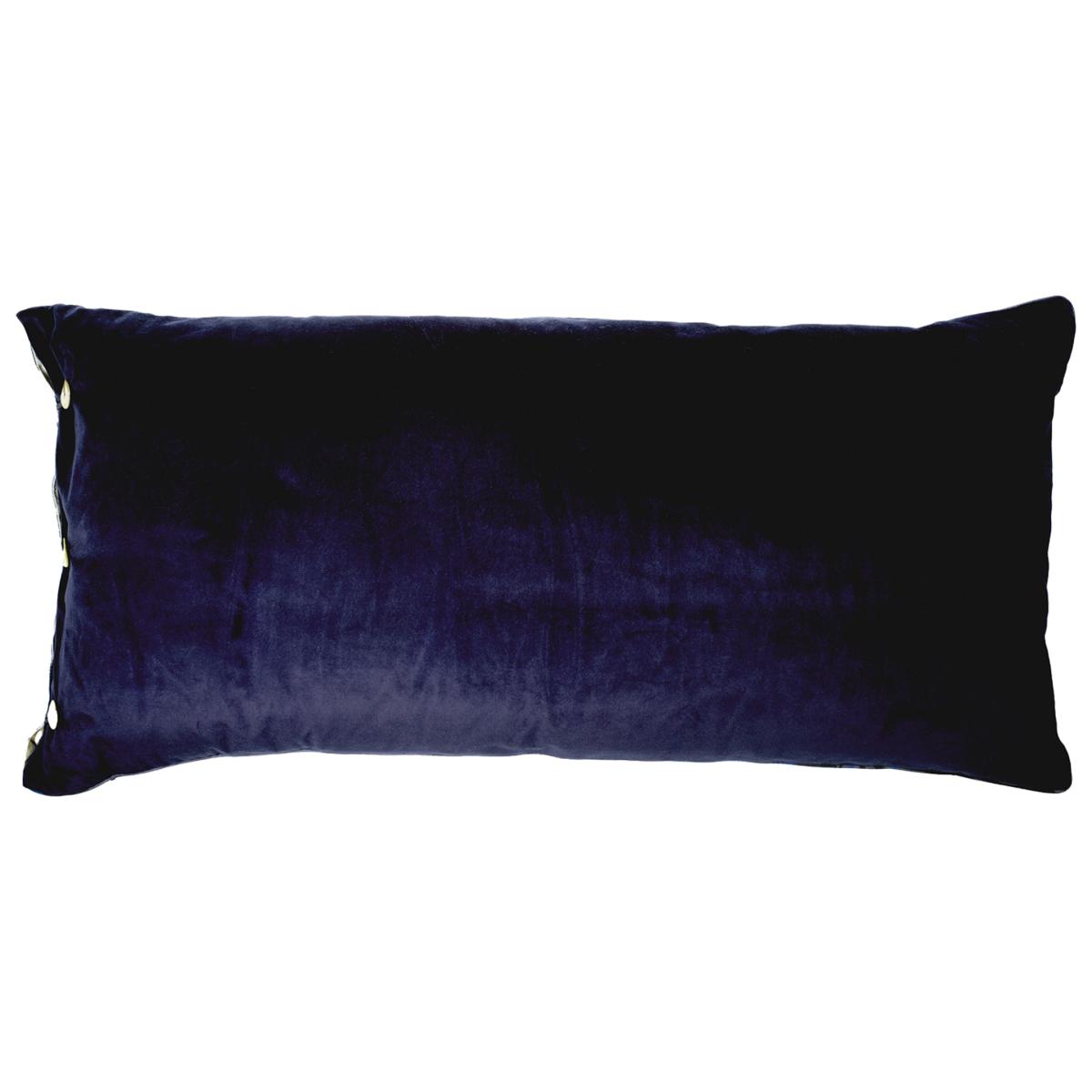 Blue / White Blue London Silk & Velvet Cushion Richard Allan London – image 3