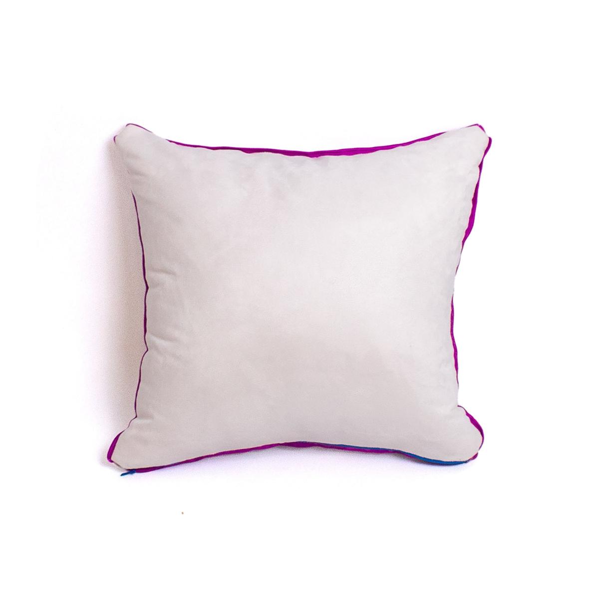Silver / White White Suede Decorative Ramadan Cushion With Hamsa And Silver Stars One Size Janara Jones – image 3