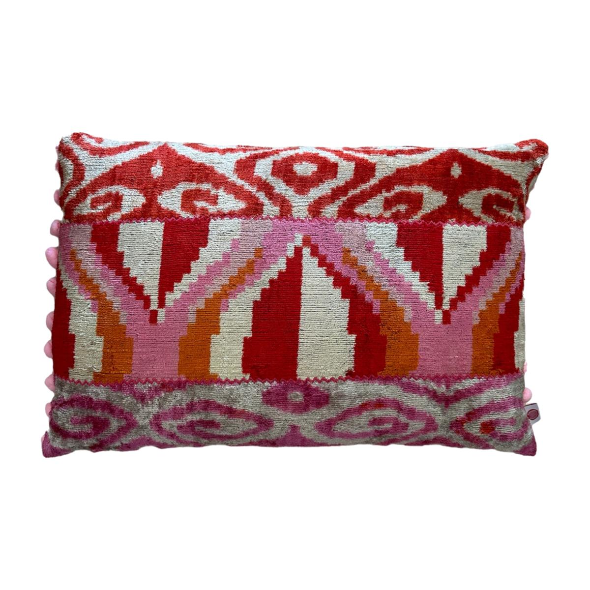 Pink / Purple Stunning Pom Pom Cushion Punica – image 1