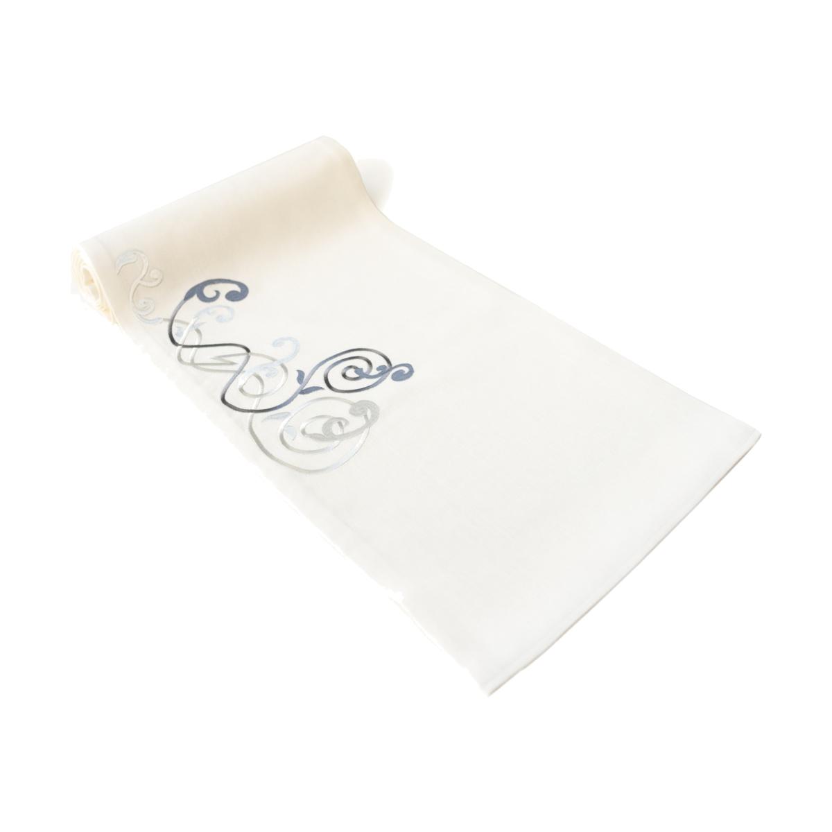 White Adrieanna Tablerunner Irish Linen House