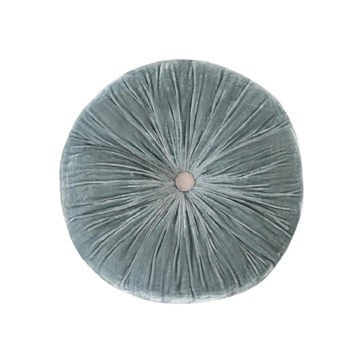 Pumpkin Lush Velvet Cushion - Large - Duck Egg The Annam House – image 1