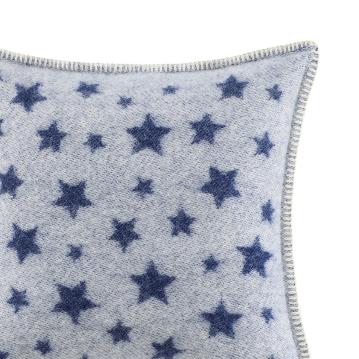 Blue / White Blue Stars Wool Cushion J. j.textile – image 4