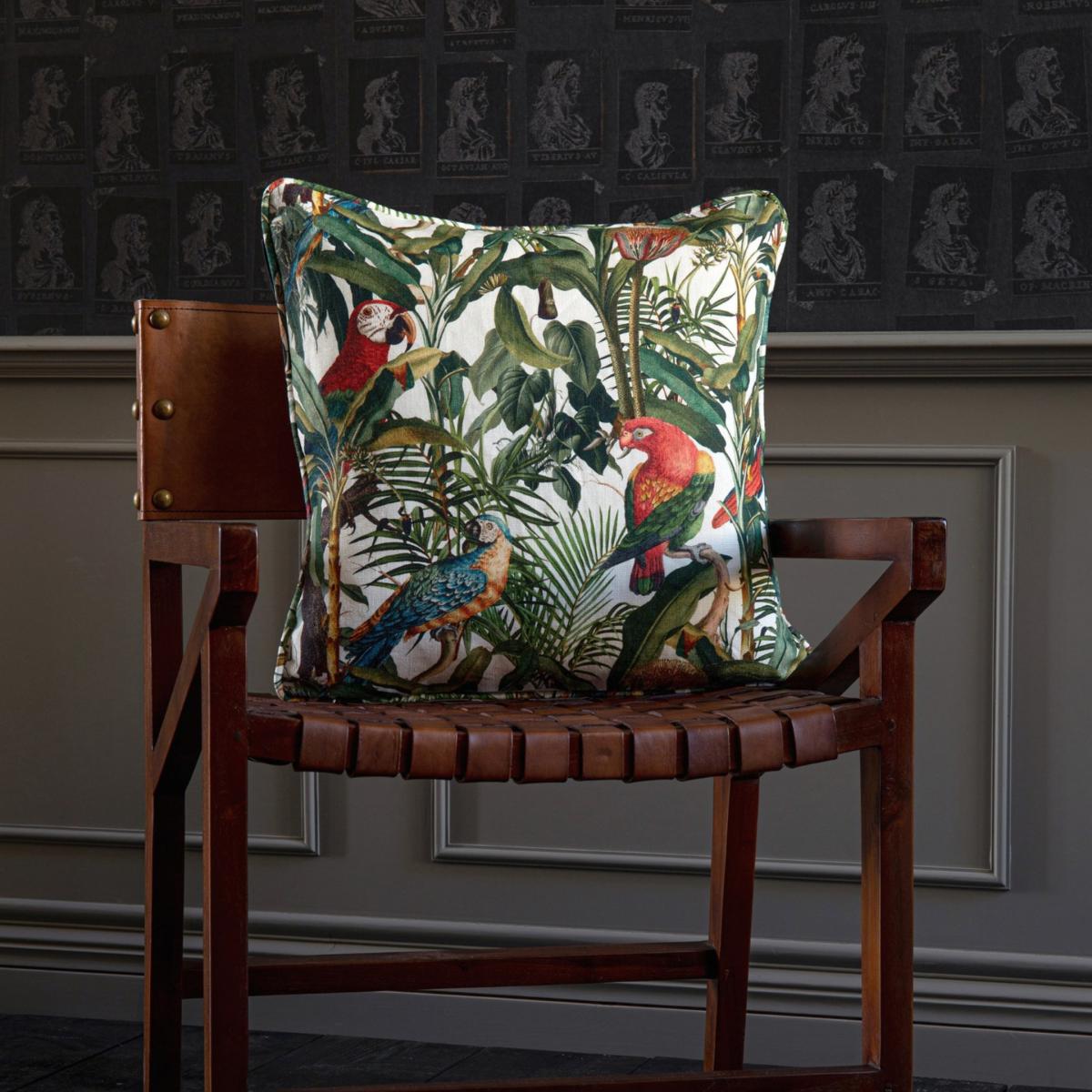 Yellow / Orange / White Wandering The Sea Linen Square Cushion Mindthegap – image 4