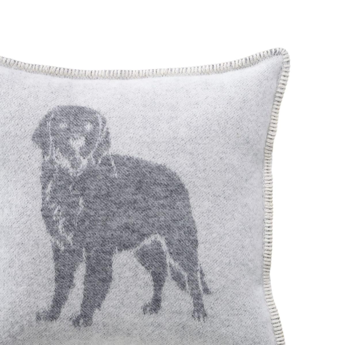 Grey / Neutrals / White Grey Dog Wool Cushion J. j.textile – image 6