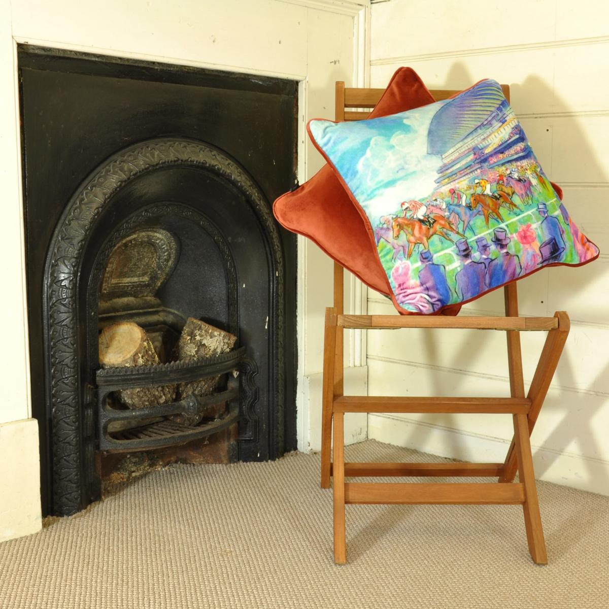 Ascot Velvet Cushion David Watson – image 2