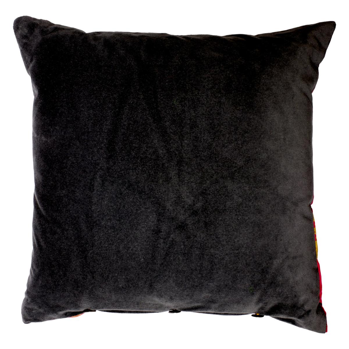 Red / Green / Yellow Ruby Elsa Silk & Velvet Cushion Richard Allan London – image 2