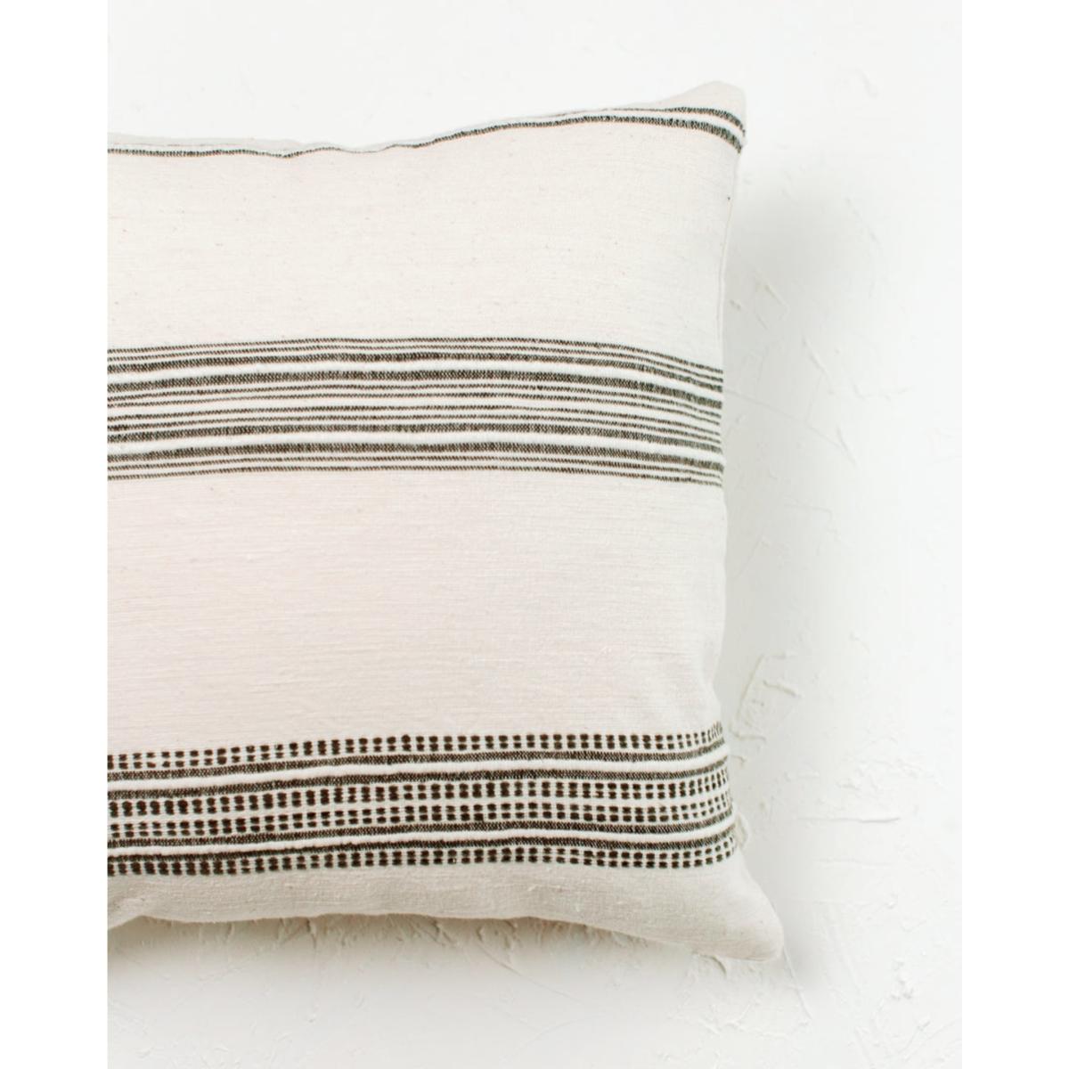 Grey / White Aden Throw Pillow Natural With Grey One Size Acacia Creations – image 2
