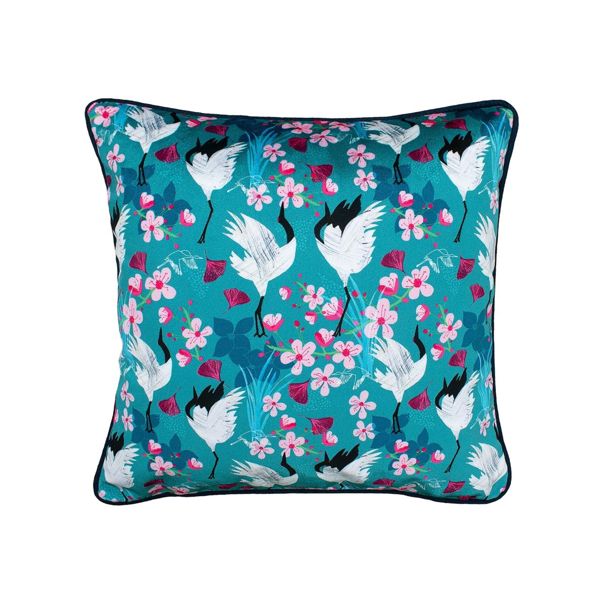 Crane & Blossom Velvet Cushion Amanda West – image 1