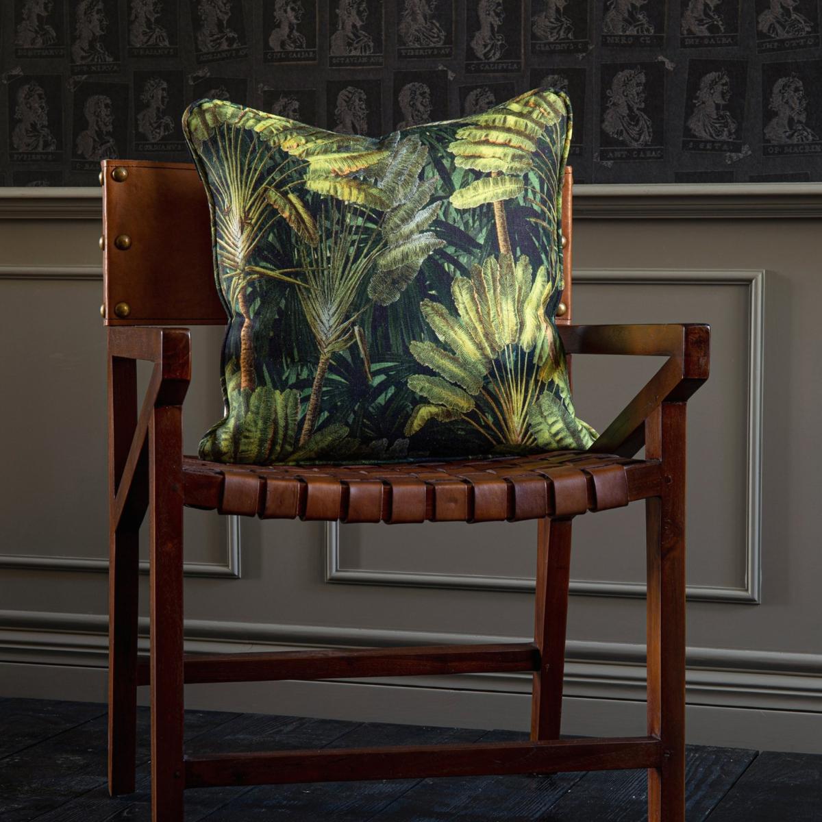 Yellow / Orange / Green Ghost Of The Sea Linen Cushion By Mindthegap – image 3