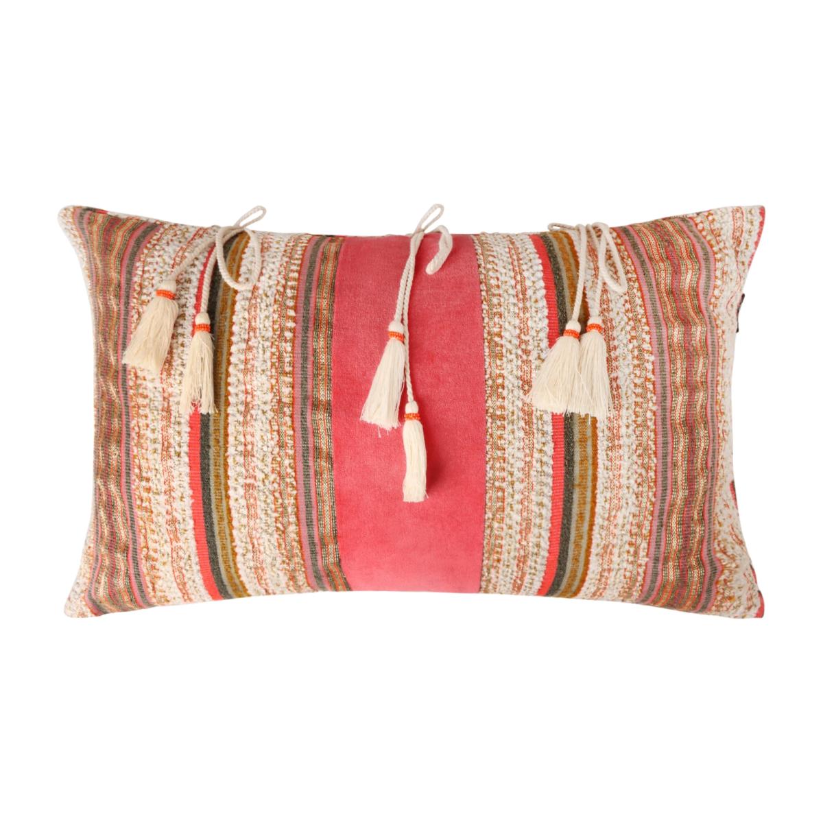 Pink / Purple Beldi Rose Cushion Bivain
