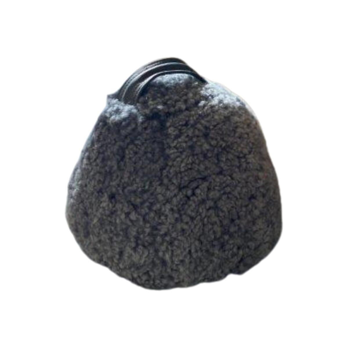 Sheepskin Curly Doorstop Chairman - Swedish Silvergrey Owen Barry – image 1