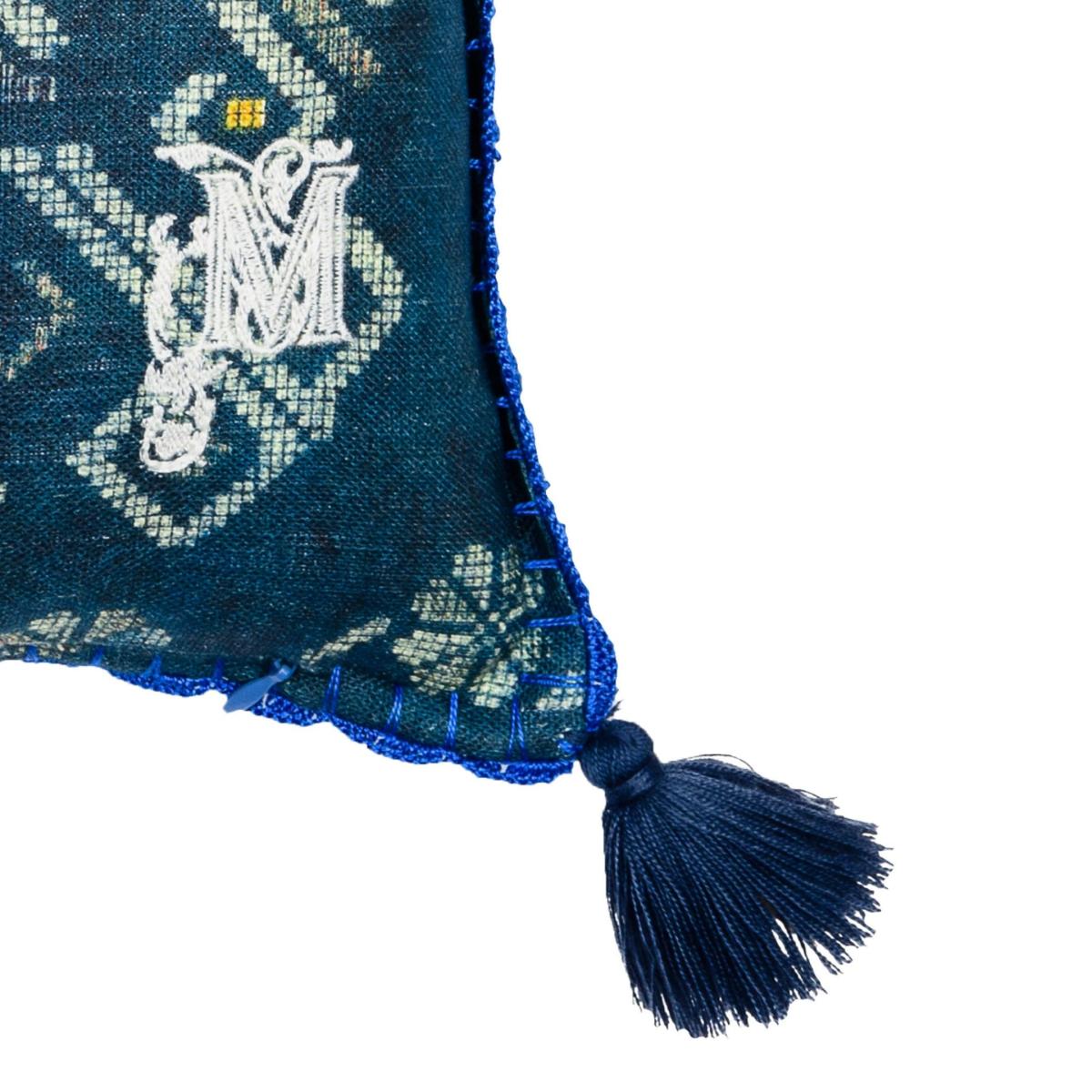 Neutrals / Green / Blue Roots Linen Cushion By Mindthegap – image 2
